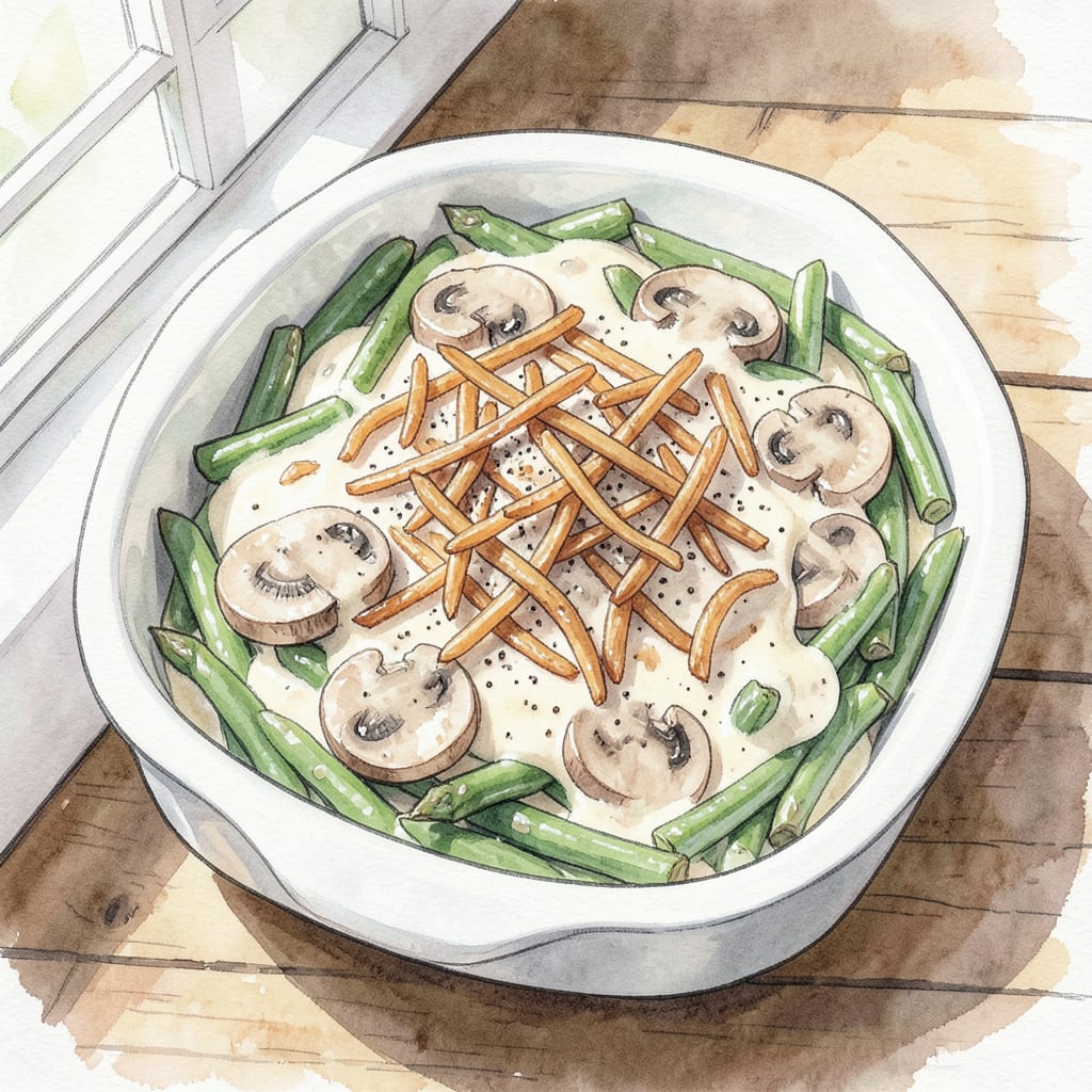 Visual representation of Green Bean Casserole Recipe Bon Appetit: Classic Comfort Food Elevated