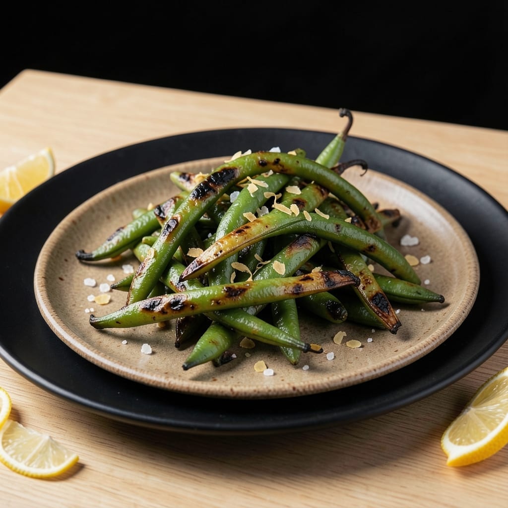 Green Beans Grilled Recipe: Charred Blister with Garlic Zest