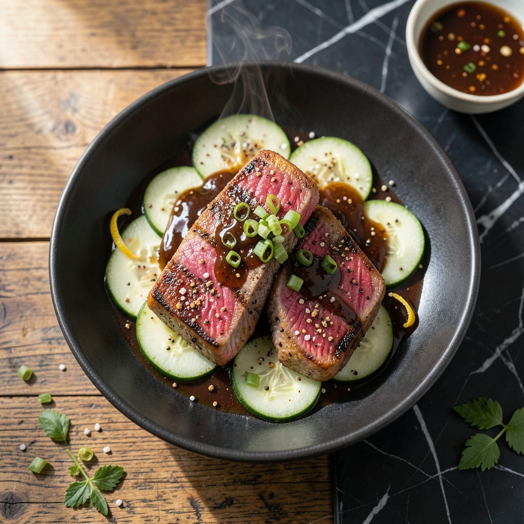 Complete Grilled Ahi Steak Recipe: Seared Outside Pink Inside overview image