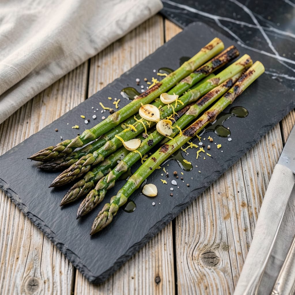 Grilled Asparagus Recipe: Charred Tips and Tender Stalks in Minutes example with annotations