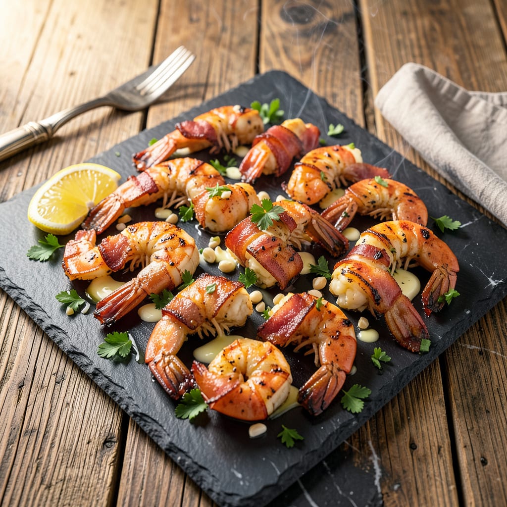 Comprehensive Grilled Bacon Wrapped Shrimp Recipe: Smoky Char With Garlic Butter Glaze visual reference
