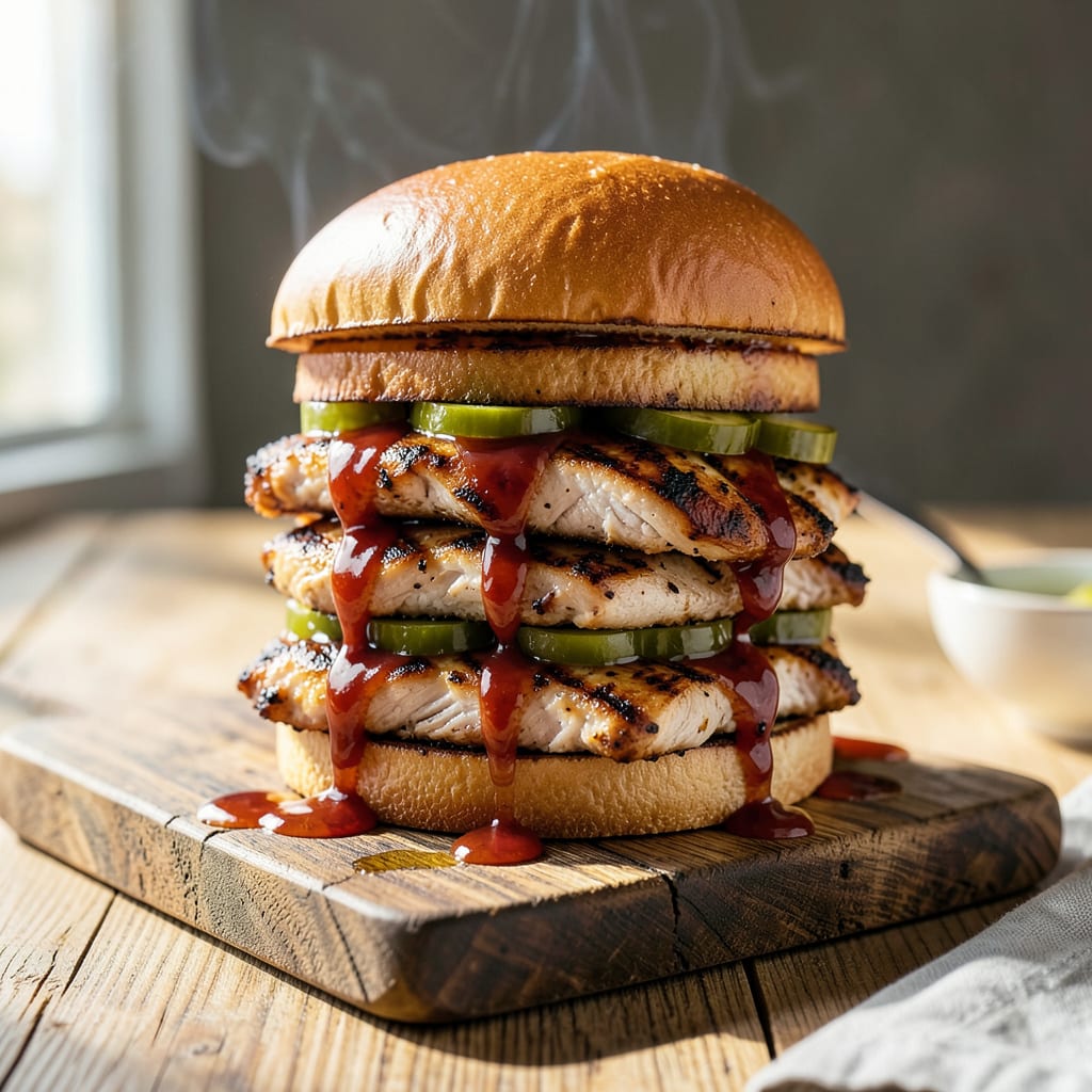 Complete Grilled BBQ Chicken Sandwich Recipe: Charred Edges With Smoky Sweet Sauce overview image
