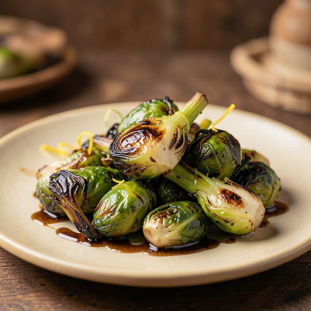 Grilled Brussel Sprouts Recipe: Charred Leaves With Balsamic Glaze