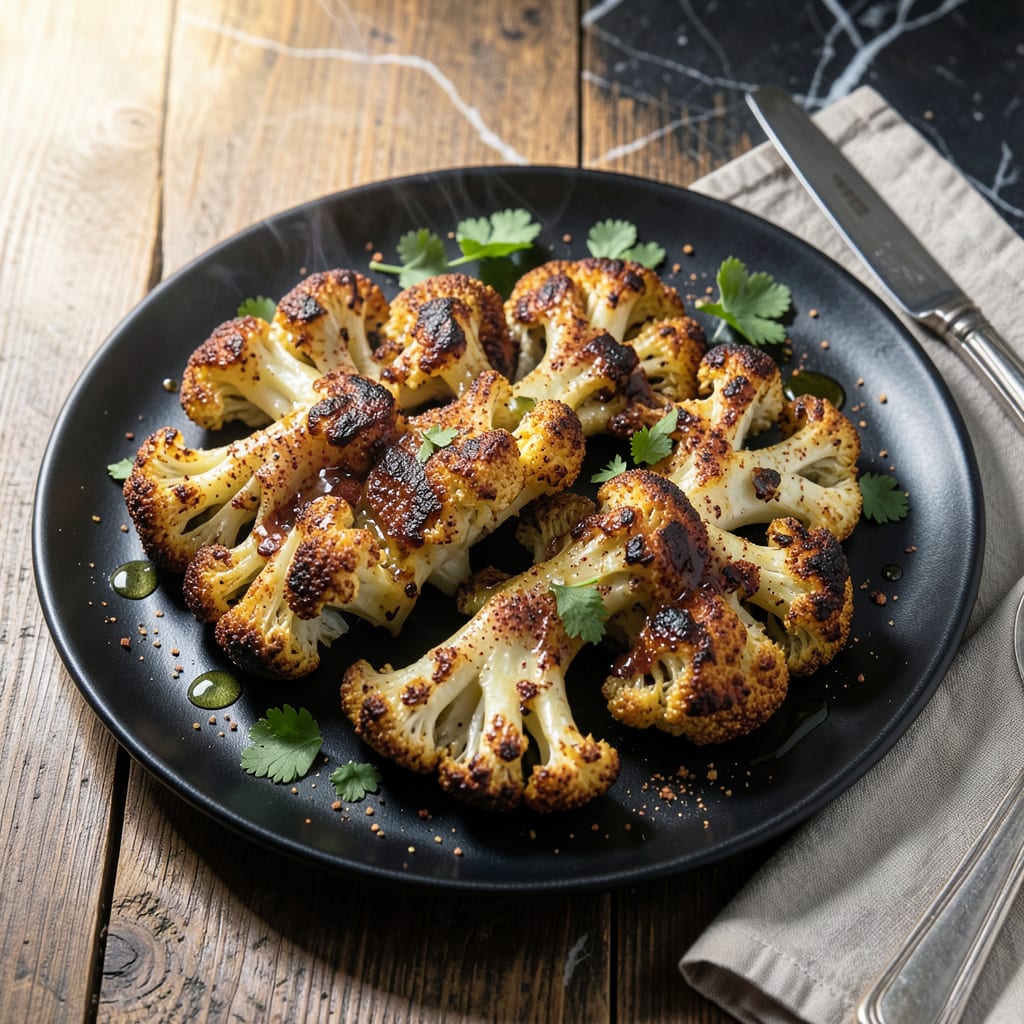 Grilled Cauliflower Steak Recipe: Charred Edges with Smoky Depth illustration with key details