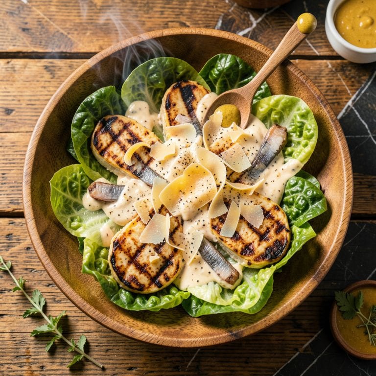 Comprehensive Grilled Cesar Salad Recipe: Smoky Parmesan Dressing Over Charred Greens visual reference