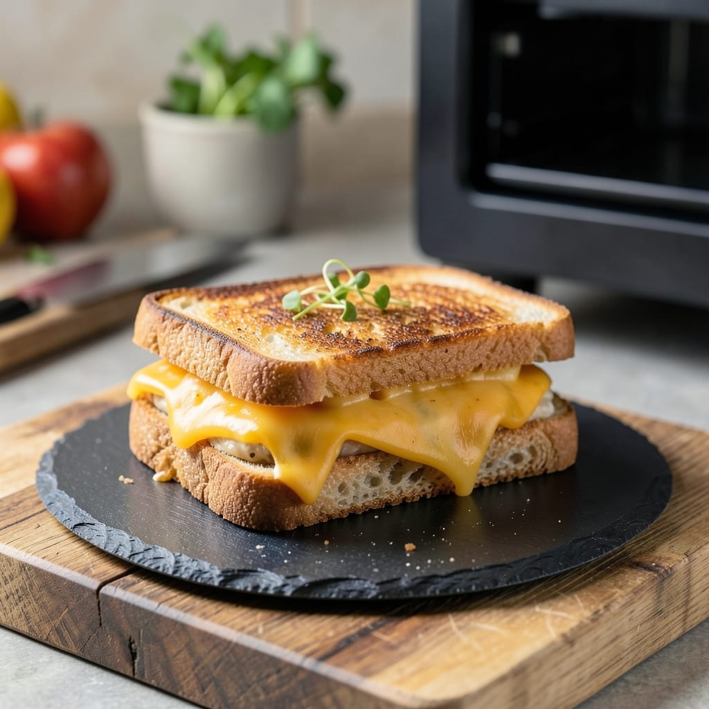 Grilled Cheese in a Toaster Oven: Crispy Bread and Melty Cheese in Minutes
