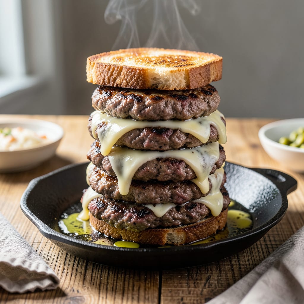 Complete Grilled Cheese Smash Burger Recipe: Double Cheese Melt Magic overview image