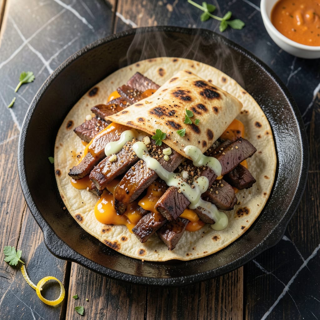 Grilled Cheese Steak Burrito Taco Bell Recipe: Homemade Copycat With Bold Flavors illustration with key details