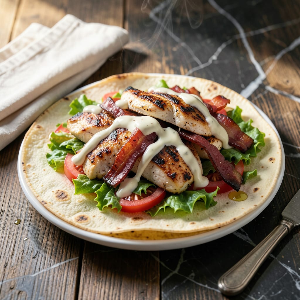 Complete Grilled Chicken Bacon Ranch Wrap Recipe: Smoky Char With Creamy Zing overview image