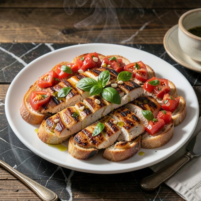Comprehensive grilled chicken bruschetta recipe visual reference