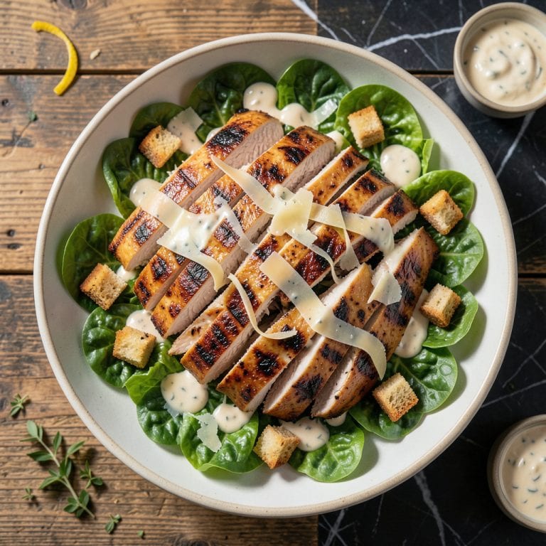 Complete Grilled Chicken Cesar Salad Recipe: Charred Citrus and Parmesan Harmony overview image
