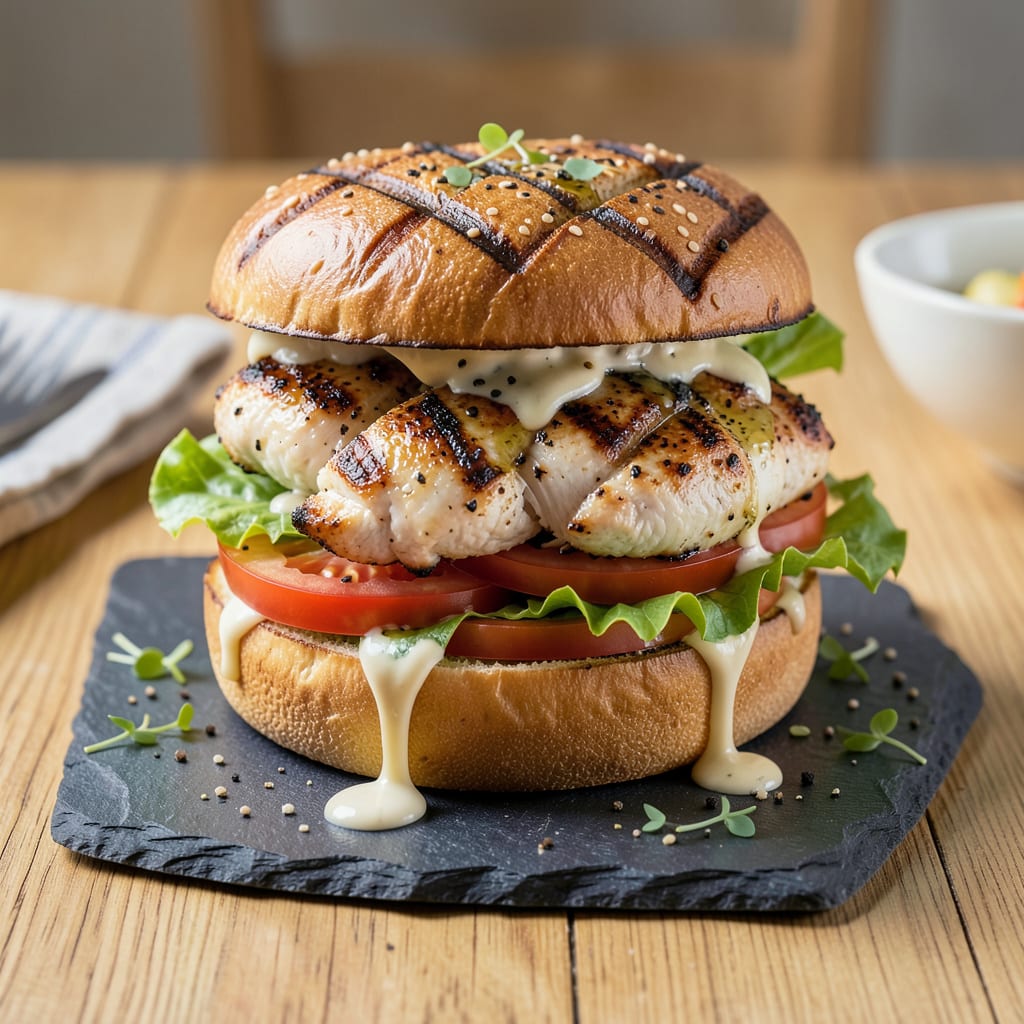 Visual representation of Grilled Chicken Sandwich: Juicy, Crispy Perfection in Minutes