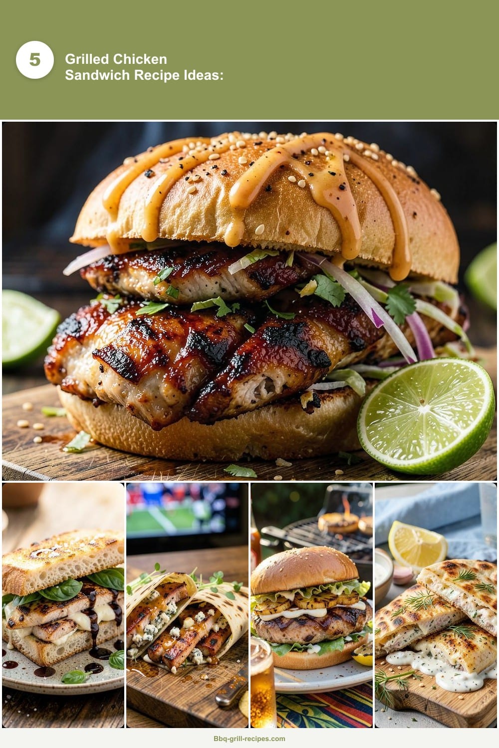 Complete grilled chicken sandwich recipe ideas overview image