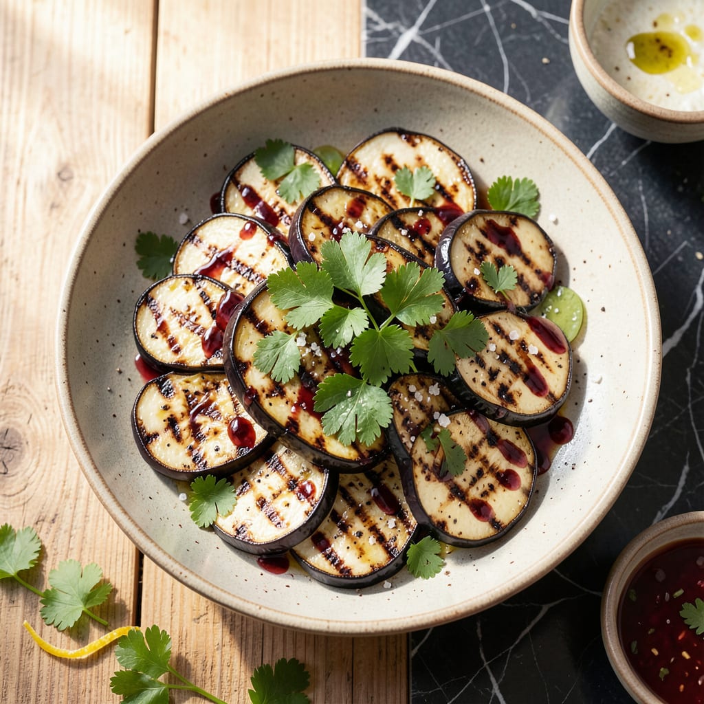 grilled eggplant salad recipe detailed visual guide