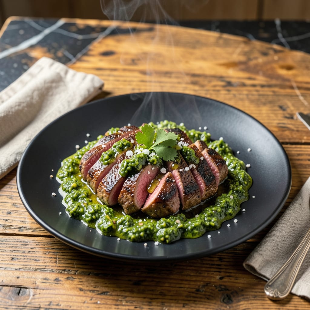 grilled flank steak with chimichurri recipe example with annotations