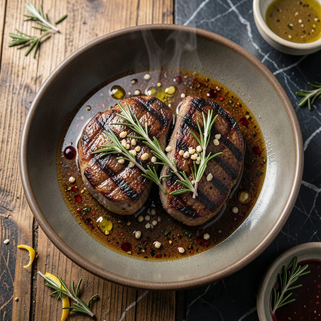 Complete Grilled Lamb Steak Recipe: Charred Crust With Herb Infused Depth overview image