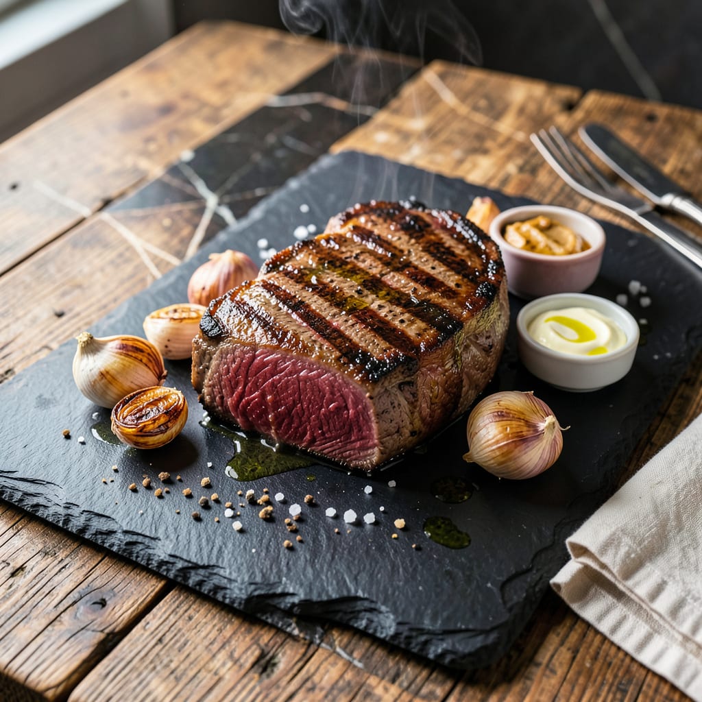 Grilled Picanha Steak Recipe: Brazilian Style Juicy Cuts With Garlic Butter illustration with key details