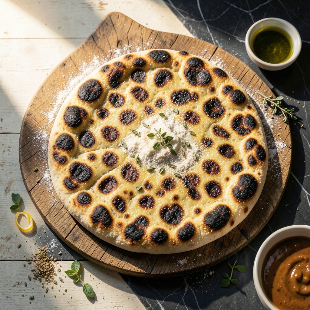 grilled pizza dough recipe example with annotations
