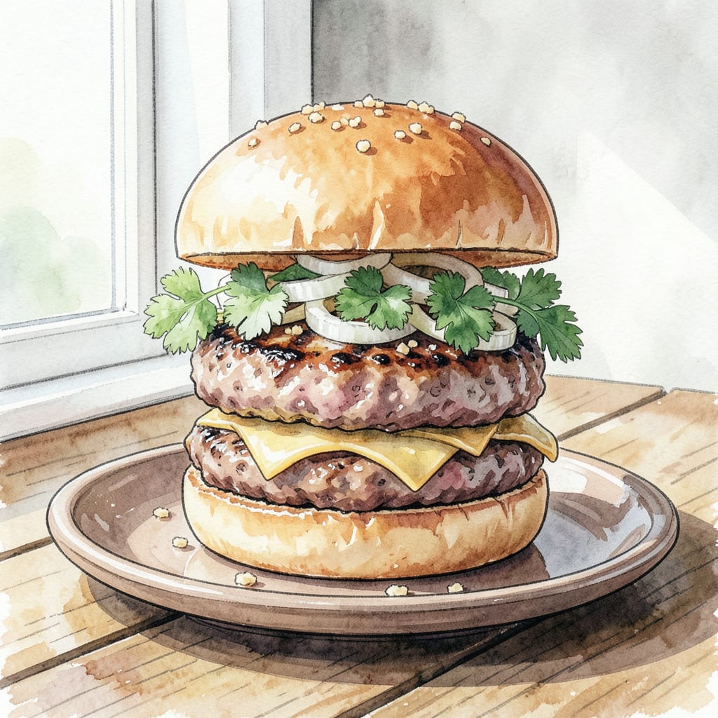 Visual representation of Grilled Pork Burgers Recipe: Juicy Patty Perfection Every Time