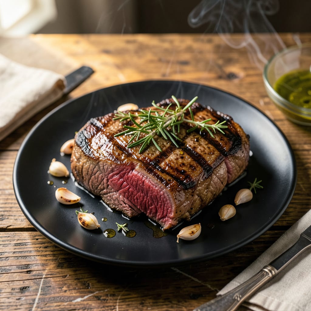 Grilled Porterhouse Steak Recipe: Smoky Char With Garlic Herb Finish illustration with key details