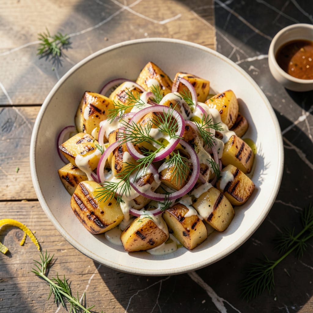 Comprehensive Grilled Potato Salad Recipe: Smoky Char With Creamy Dressing visual reference