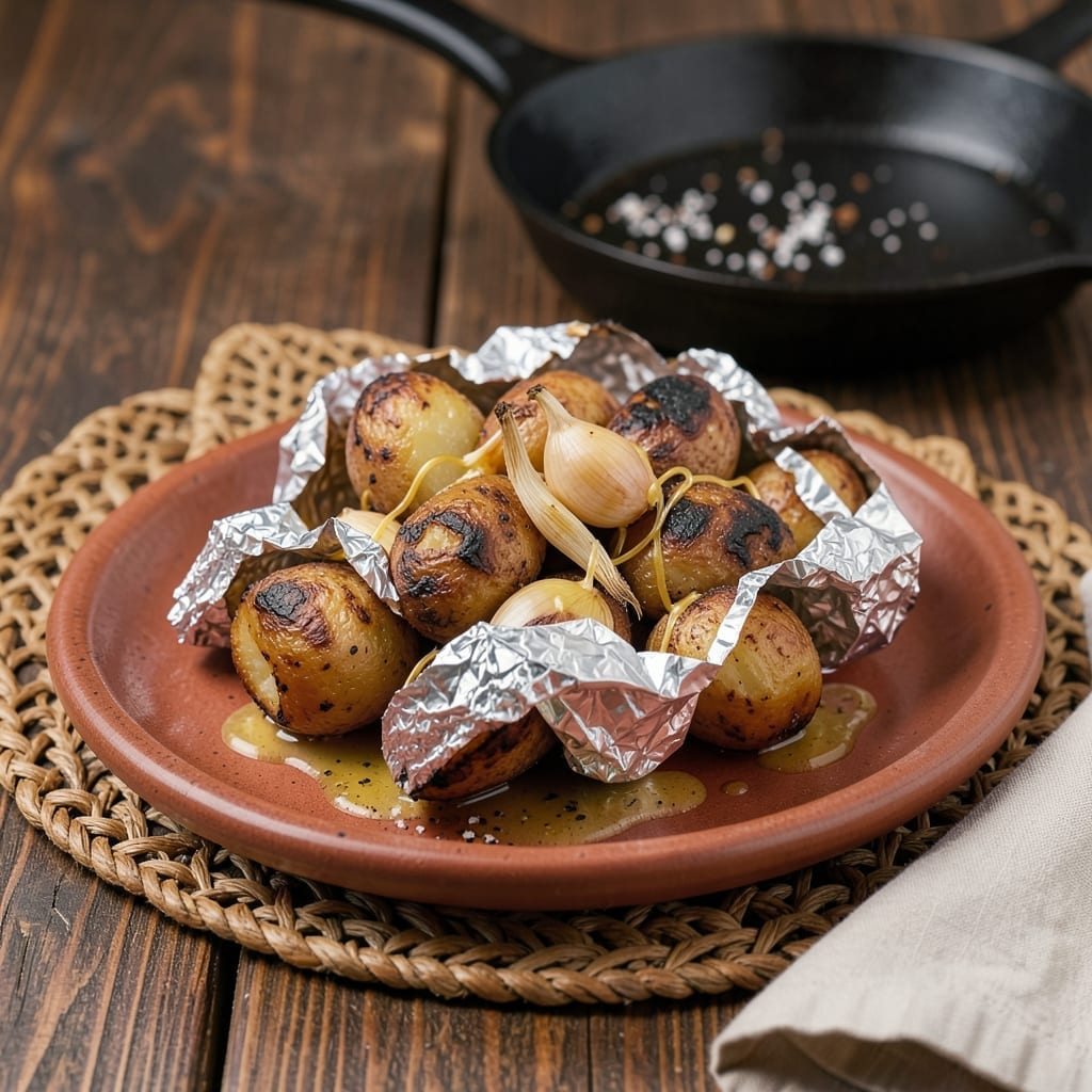 Grilled Potatoes in Foil Recipe: Smoky Char With Garlic Butter Infusion