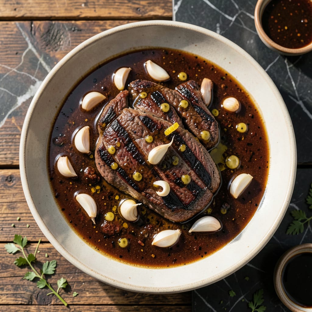 Grilled Rib Eye Steak Marinade Recipe: Bold Flavor Infusion for Perfect Grilling example with annotations