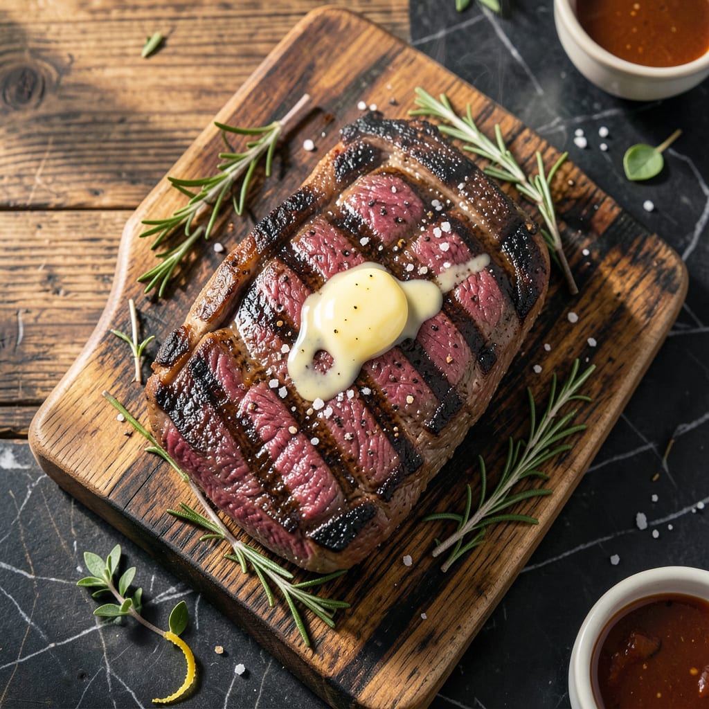 Comprehensive grilled ribeye steak recipe visual reference