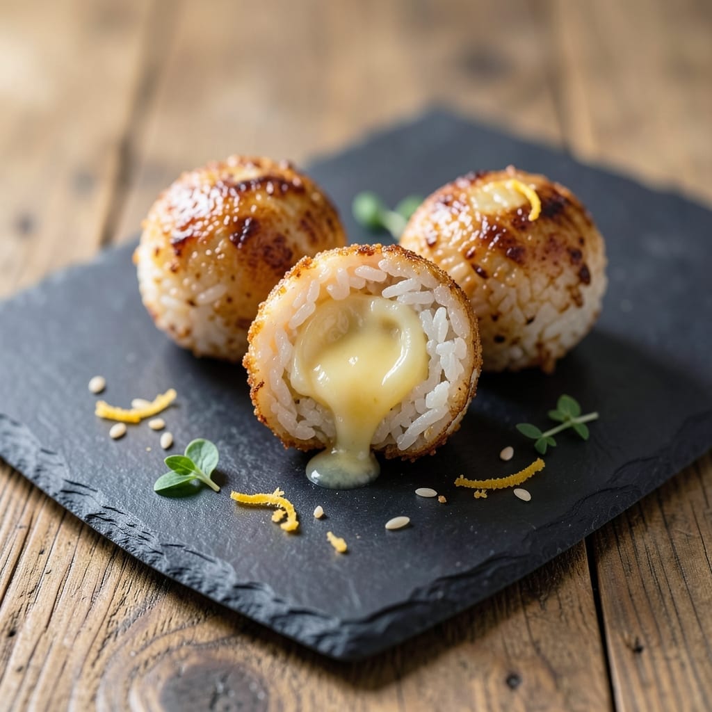 Grilled Rice Balls Recipe: Crispy Outside, Gooey Center