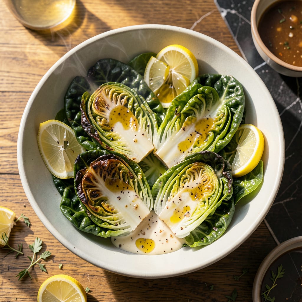 Comprehensive grilled romaine salad recipe visual reference
