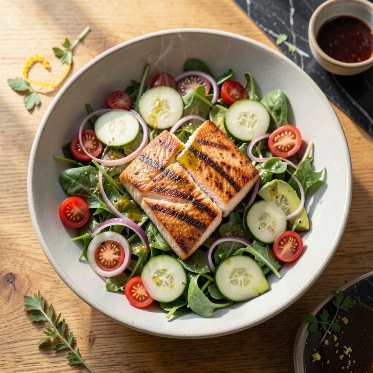 Grilled Salmon Salad Recipe: Flaky Fish and Fresh Greens Harmony detailed visual guide
