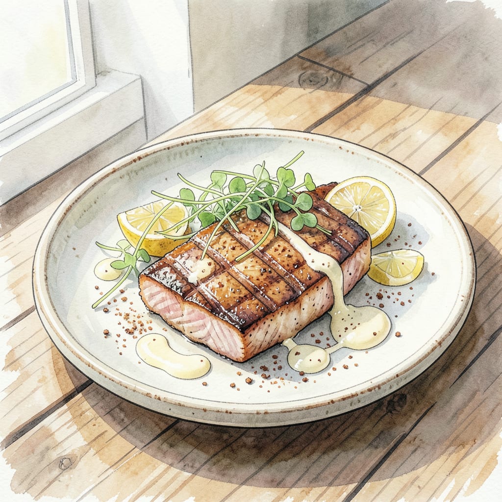 Grilled Shark Steak Recipe: Oceanic Delight with Smoky Flavor example with annotations