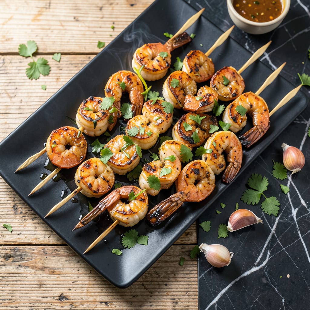 Visual representation of Grilled Shrimp Kebab Recipe: Smoky Char With Garlic Herb Finish