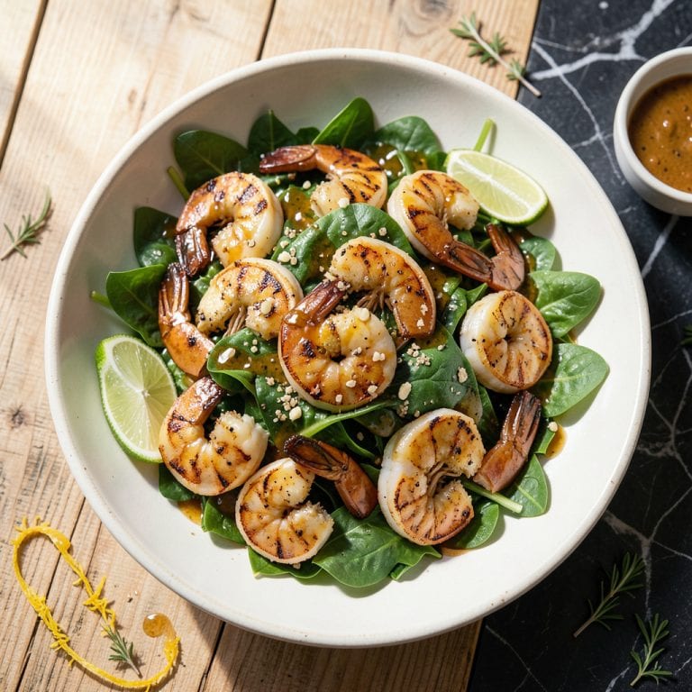 Visual representation of Grilled Shrimp Salad Recipe: Charred Citrus Zing Over Fresh Greens