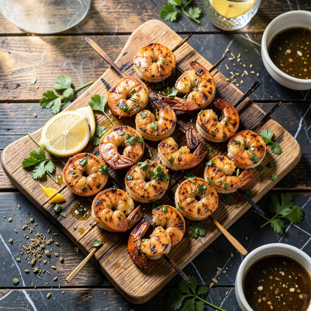 Comprehensive grilled shrimp skewers recipe bobby flay visual reference