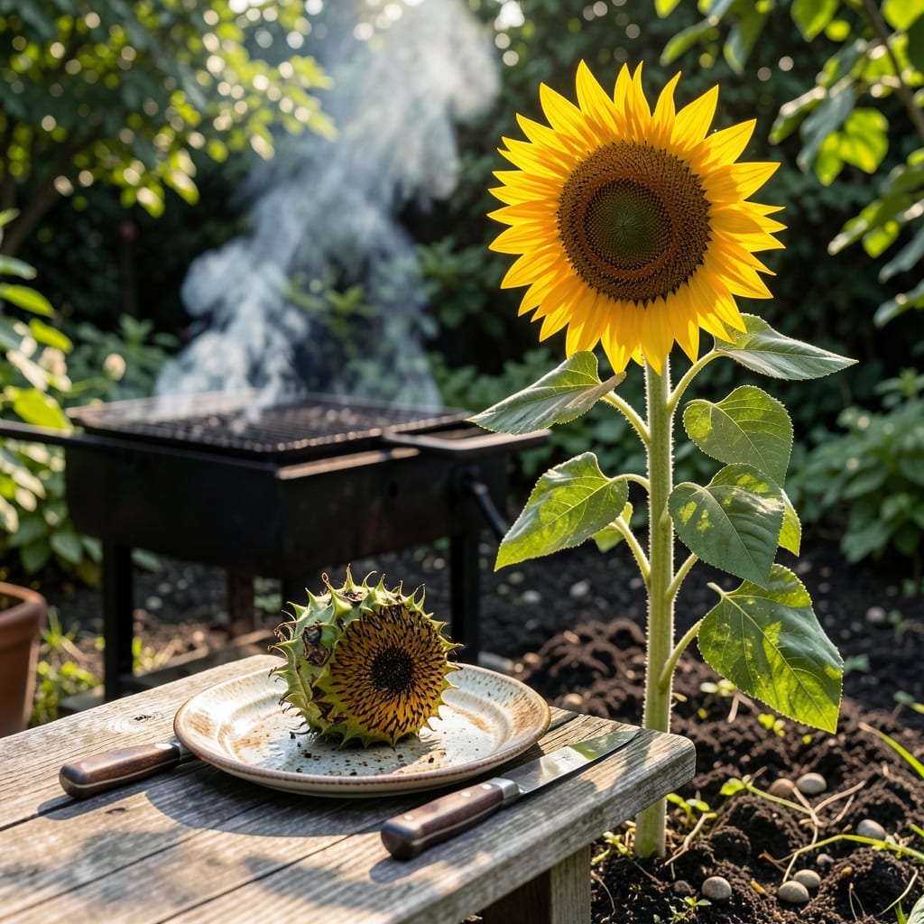Grilled Sunflower Head Taste: Nutty Flavor and Earthy Texture Explained detailed visual guide