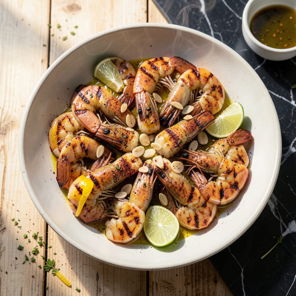 Visual representation of Grilled Tiger Shrimp Recipe: Smoky Char With Citrus Zing