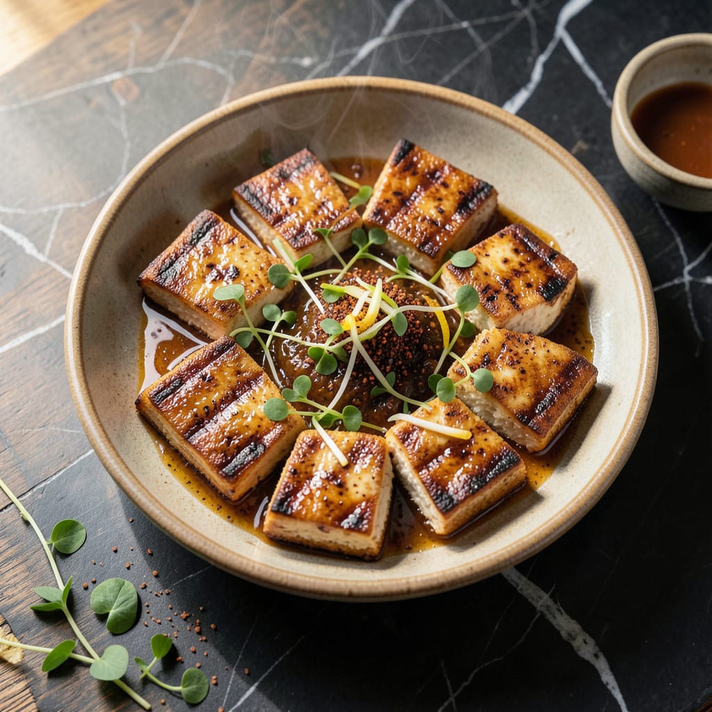 Grilled Tofu Recipe: Marinated Crispness With Charred Edges example with annotations