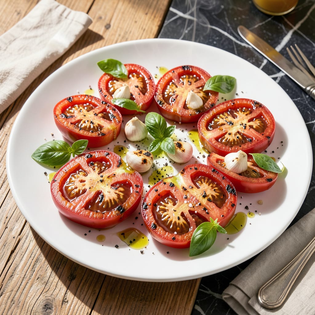 Visual representation of grilled tomatoes recipe