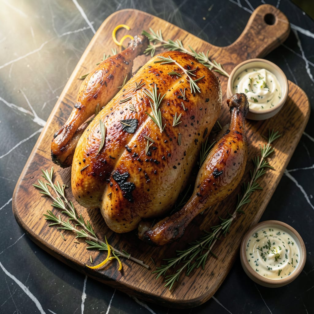 Complete grilled turkey gas grill recipe overview image