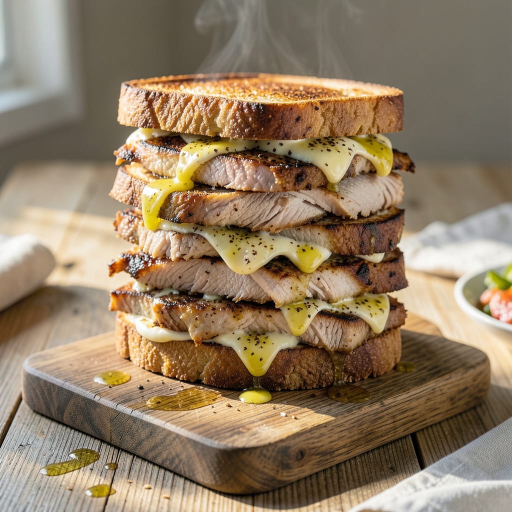Grilled Turkey Sandwich Recipe: Toasted Sourdough With Smoky Char example with annotations