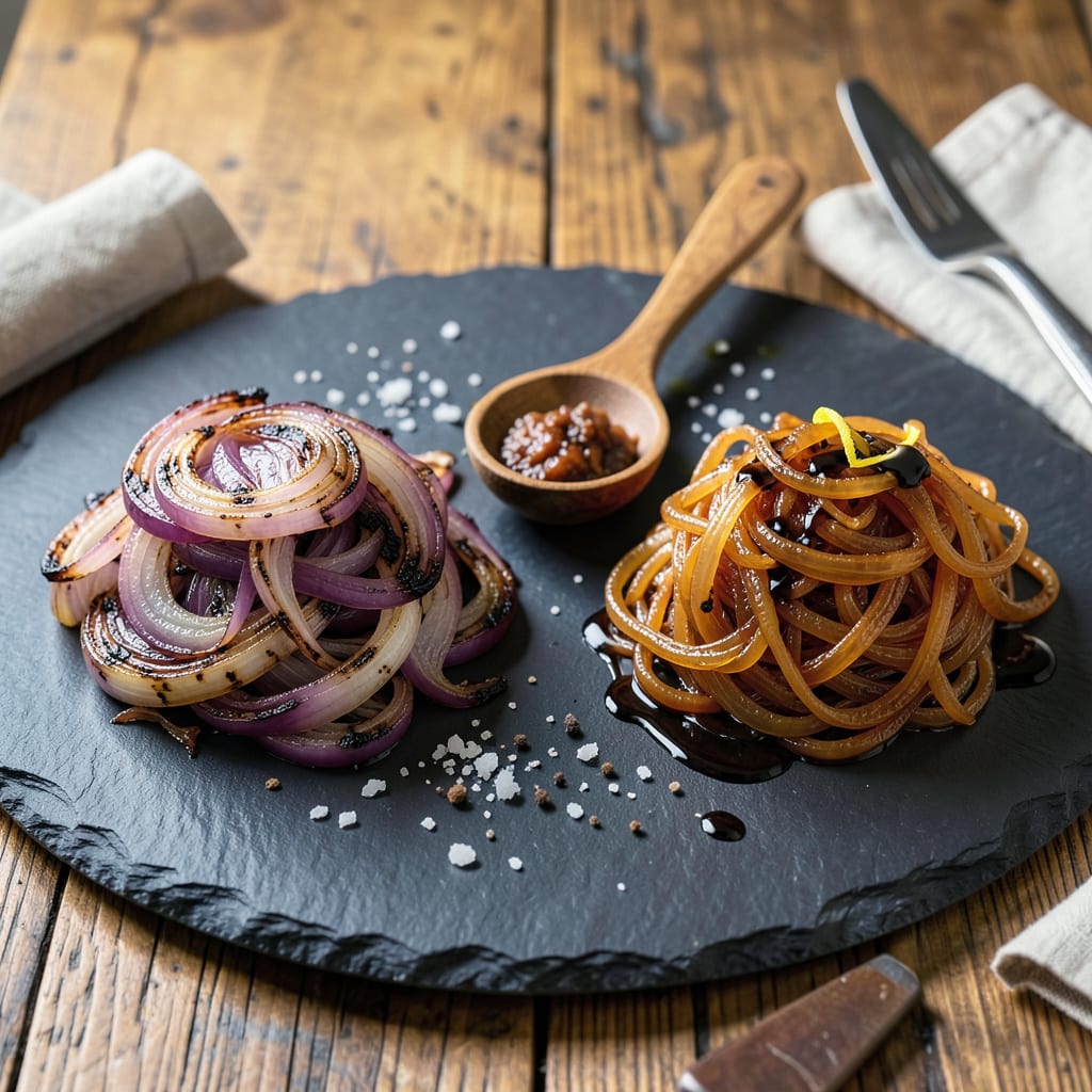 Grilled vs Caramelized Onions: The Flavor Battle for Your Burgers example with annotations