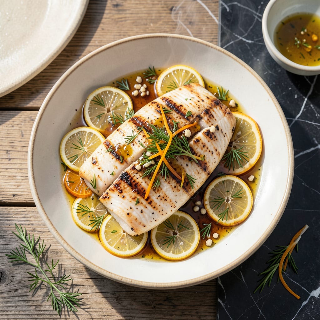 Visual representation of Grilled White Fish Recipe: Mediterranean Citrus Infusion