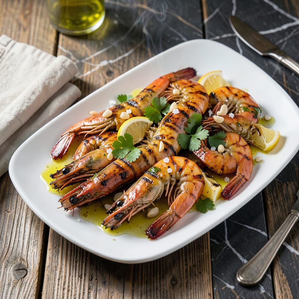 Grilled Whole Shrimp Recipe: Charred Shells With Sweet Ocean Flavor example with annotations