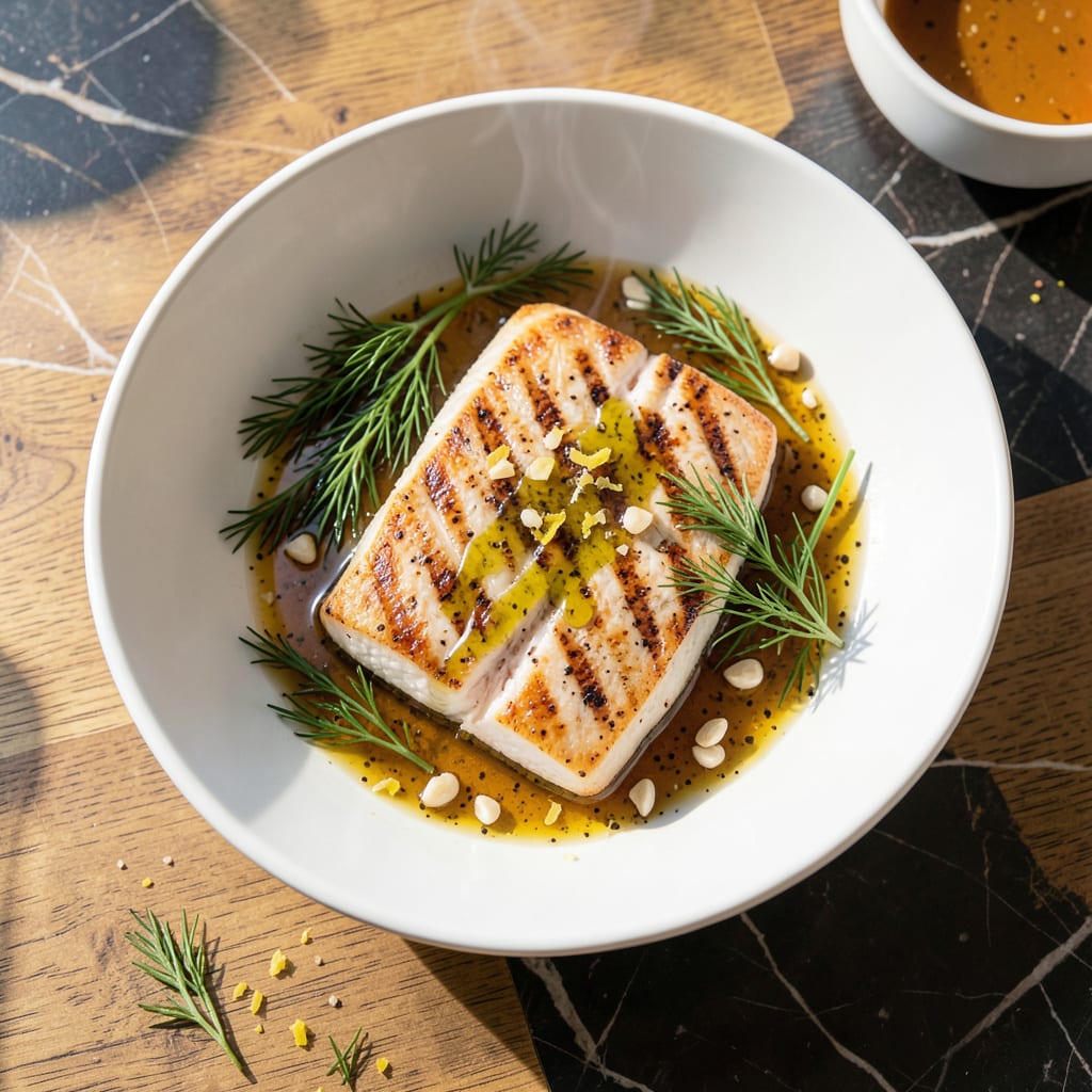 Comprehensive halibut steak grill recipe visual reference