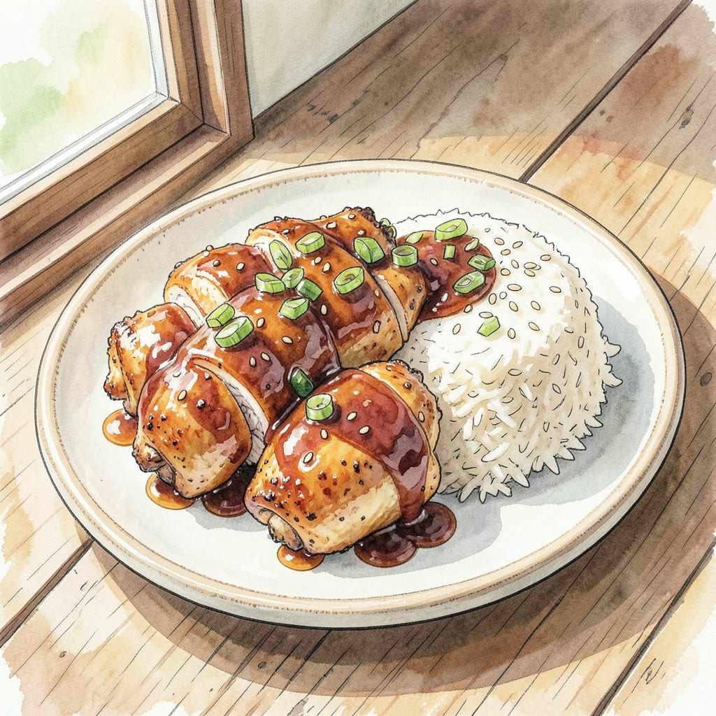 Complete hawaiian bbq chicken recipe overview image