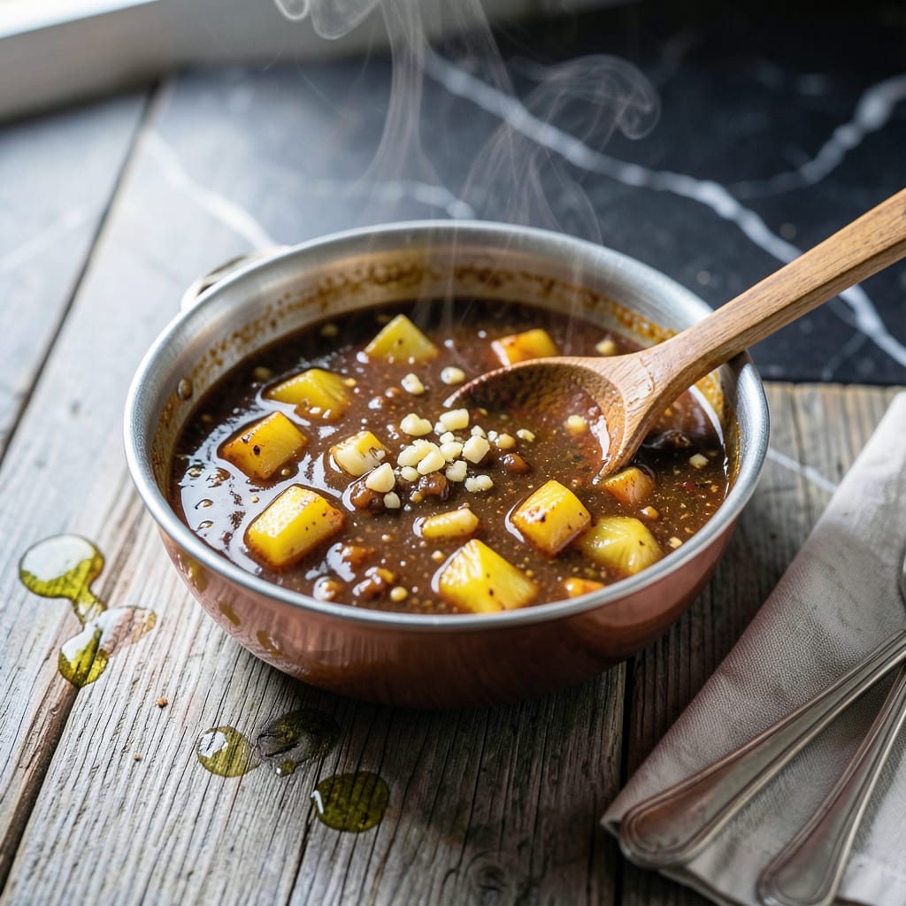 hawaiian bbq sauce recipe illustration with key details