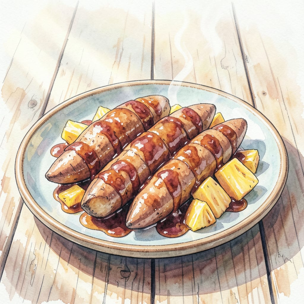Hawaiian Sweet Potatoes Recipe: Sweet and Savory Island Flavors illustration with key details