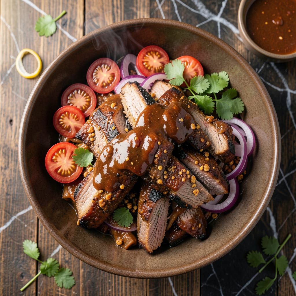 Healthy BBQ Pulled Pork Recipe: Lean and Smoky Slow Cooked Perfection example with annotations