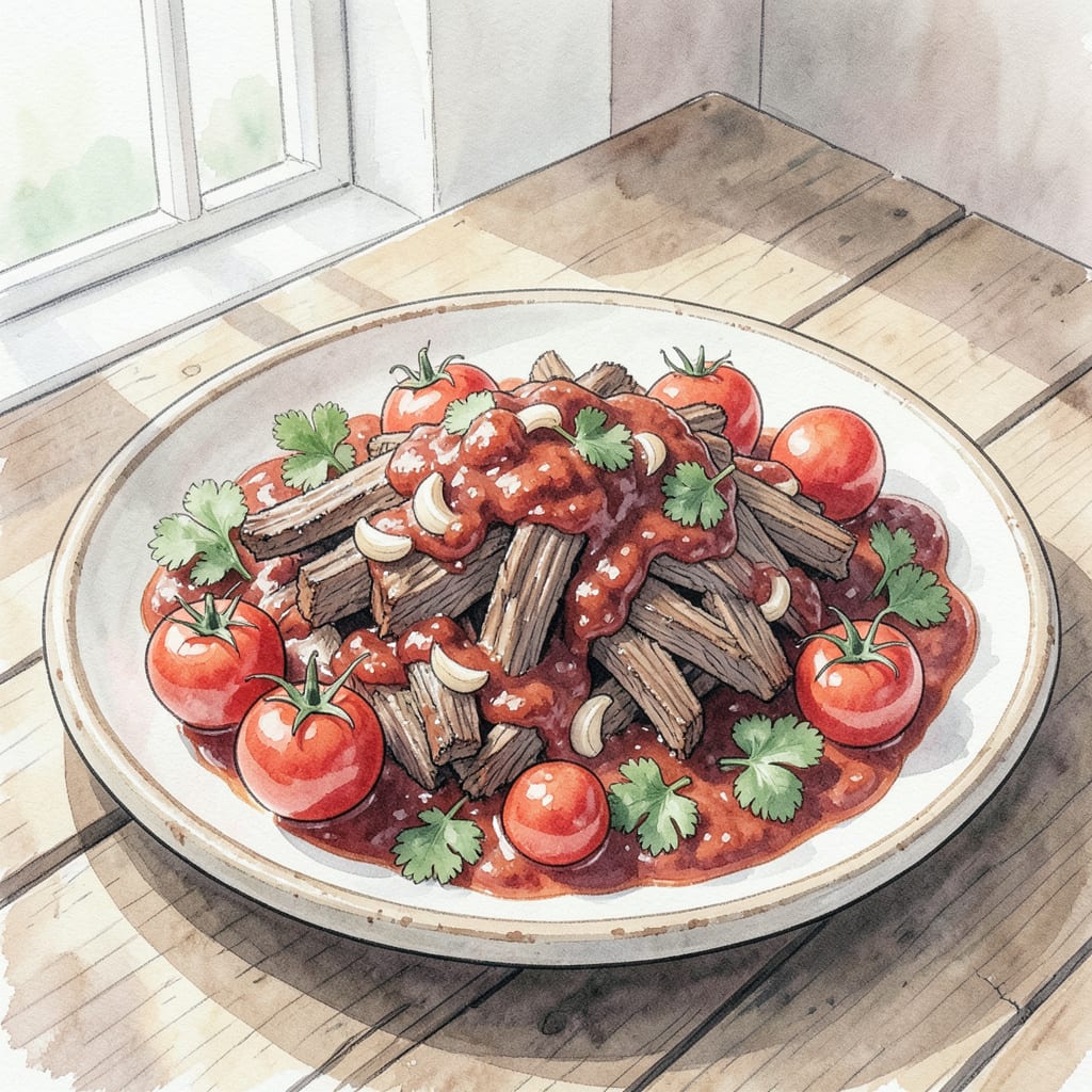 Hilachas Guatemala Recipe: Shredded Beef Comfort Food illustration with key details